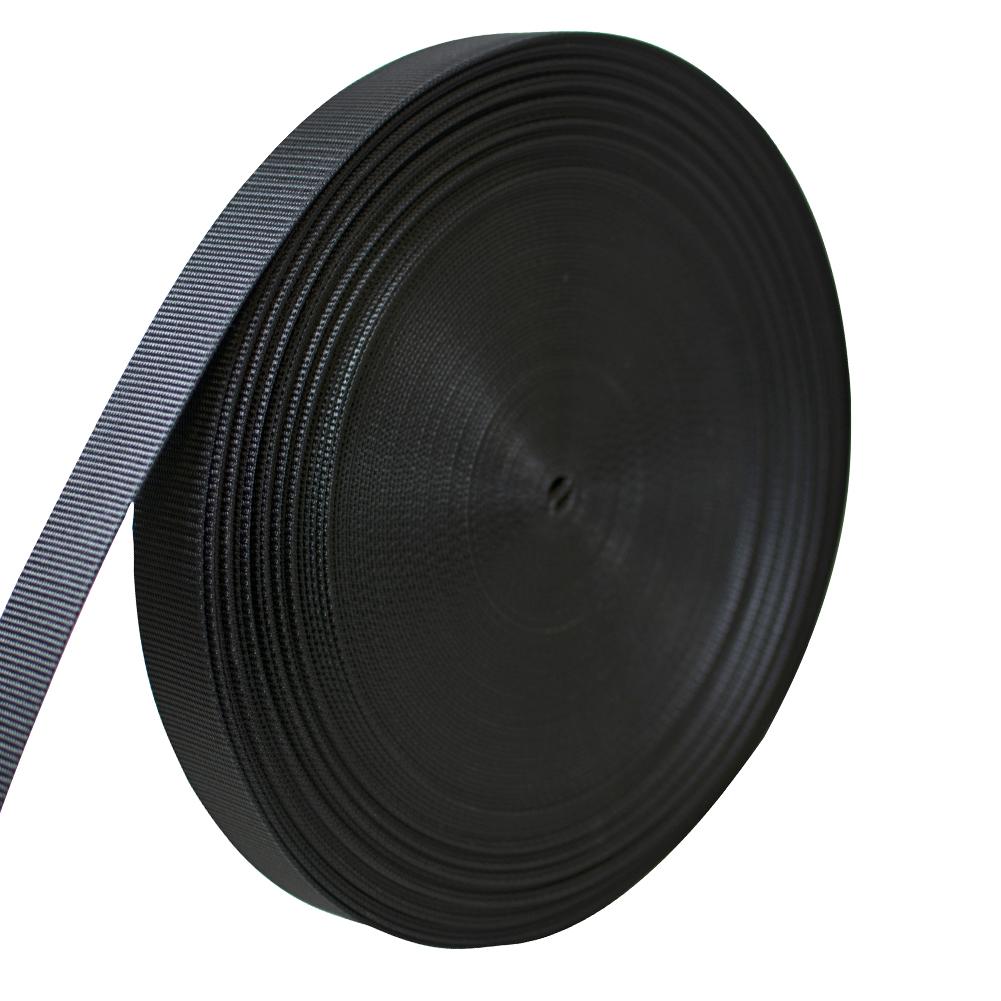 AMP 5000lbs Rated Heavy Duty Mil Spec Nylon bing 1.5" x 50 Yards Black